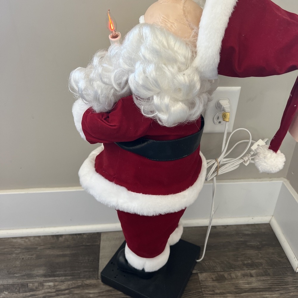 Vintage Illuminated Santa Claus. 25" read description Vintage Christmas Project - Picture 5 of 6